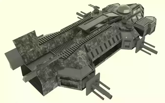 Mars - A300 Spaceship  Low-poly 3D model