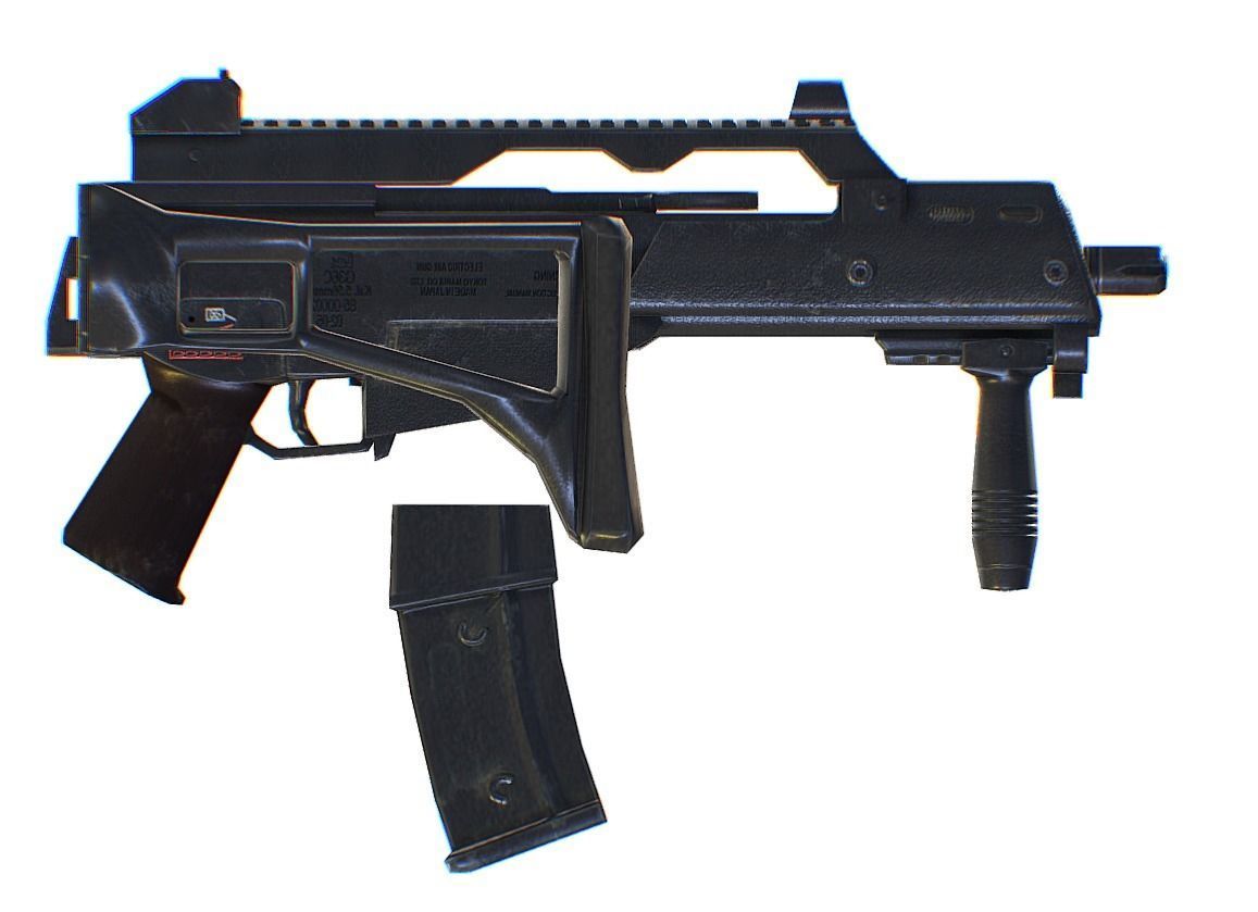 Shooting Weapons Heckler  Koch G36C Low-poly 3D model_3