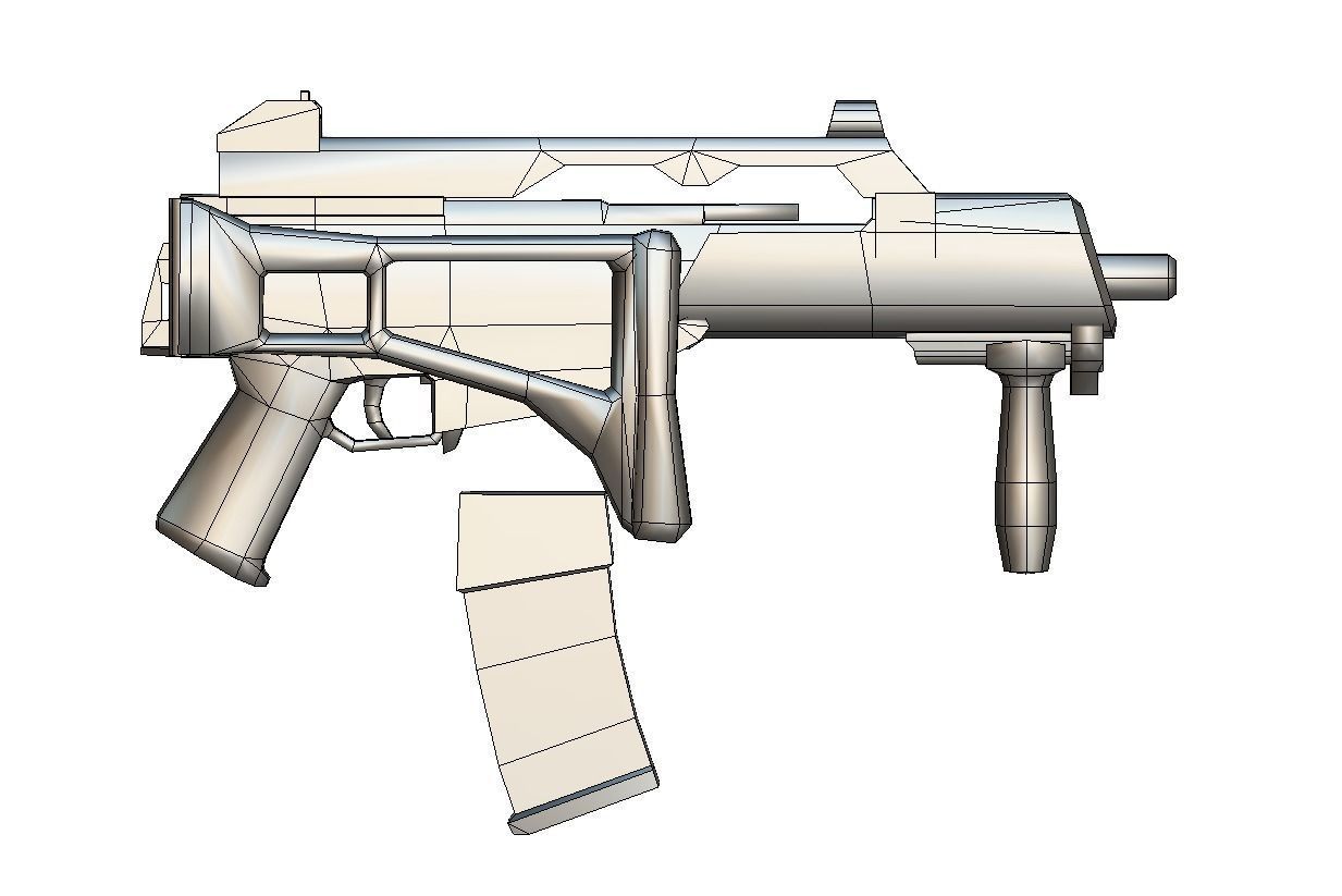 Shooting Weapons Heckler  Koch G36C Low-poly 3D model_4