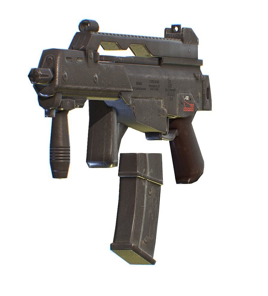Shooting Weapons Heckler  Koch G36C Low-poly 3D model_1