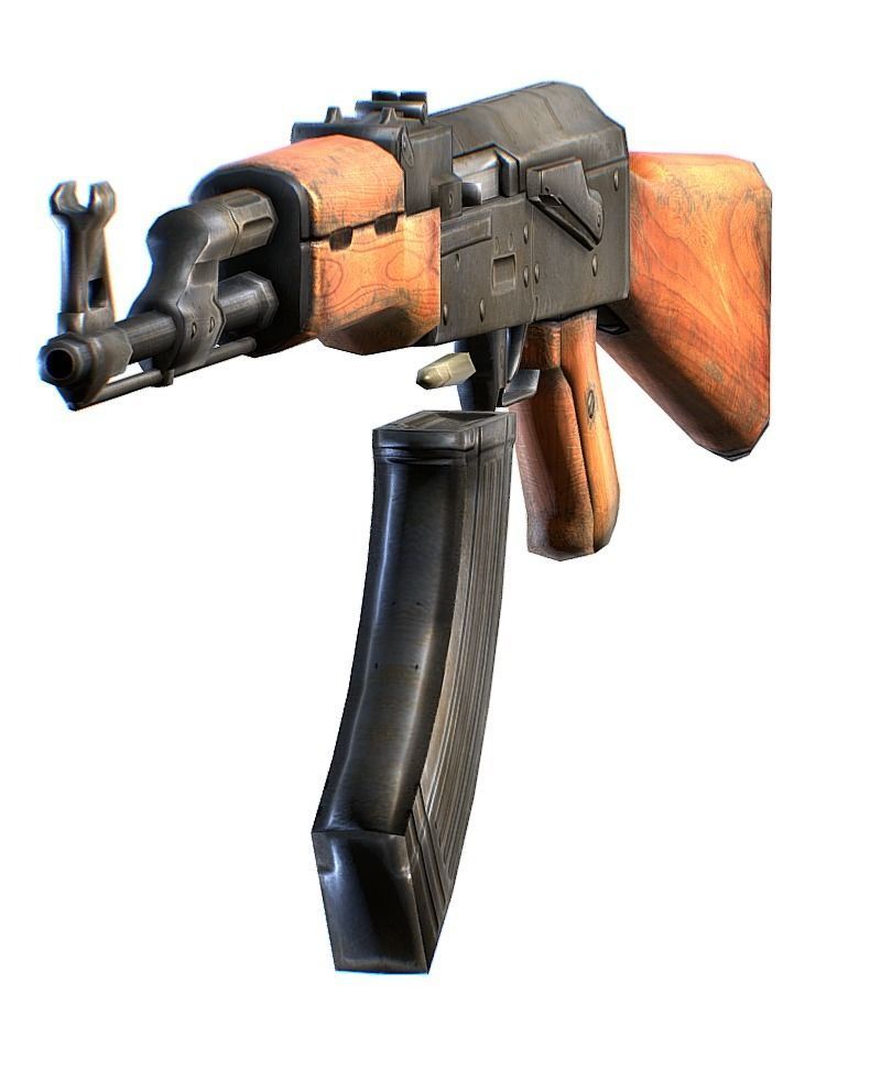 Kalashnikov Automatic Rifle AK 47 Low-poly 3D model_5