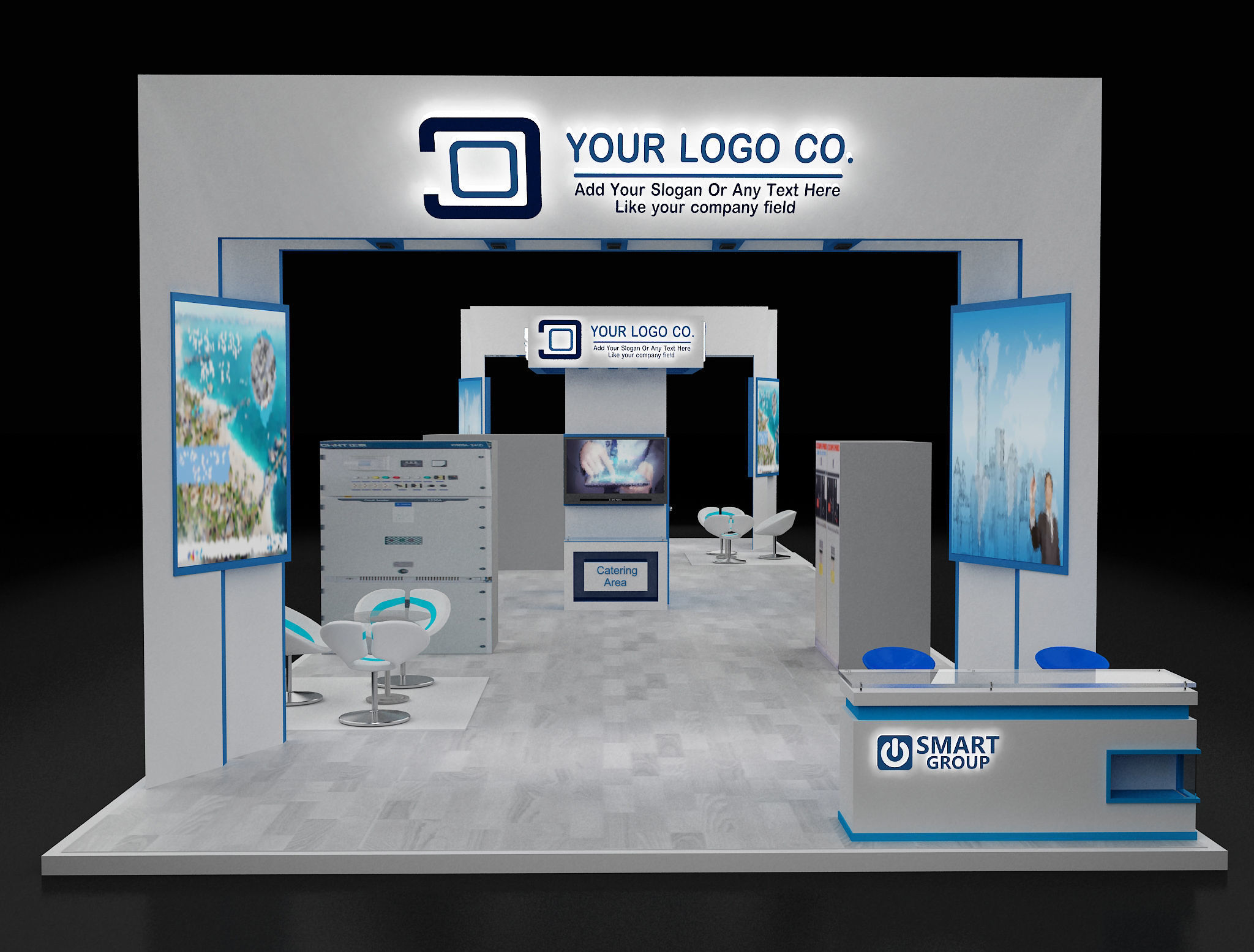 Booth Exhibition Stand a621b 3D model_2