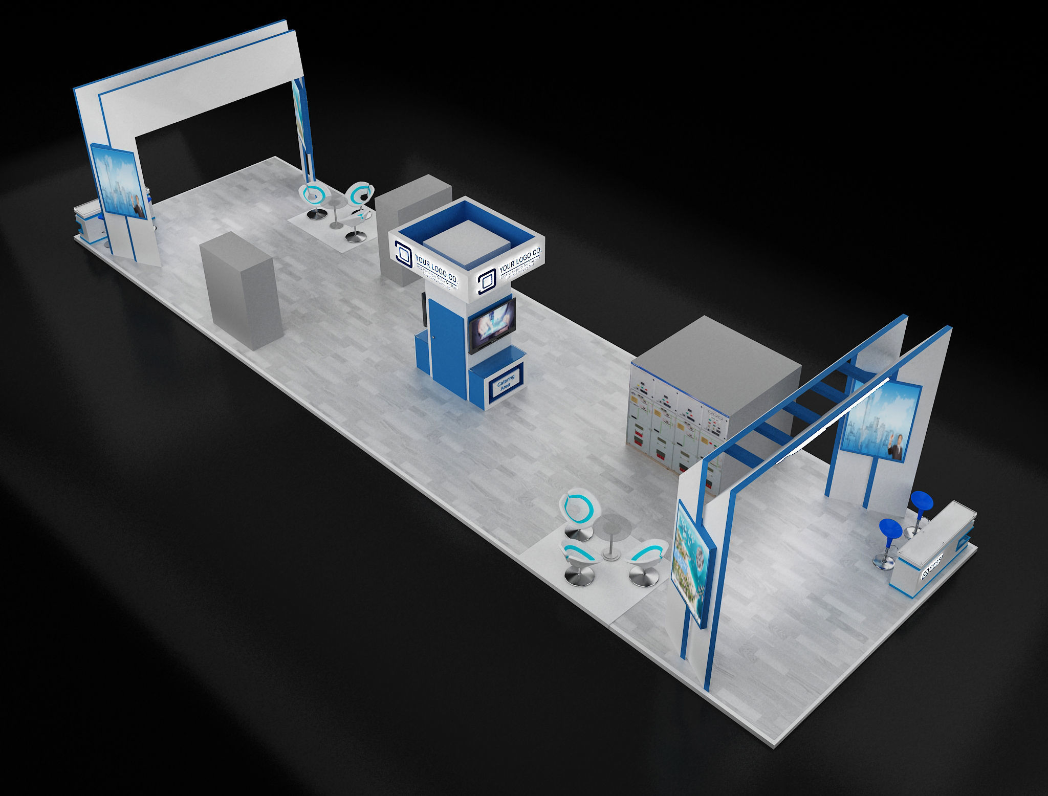 Booth Exhibition Stand a621b 3D model_6