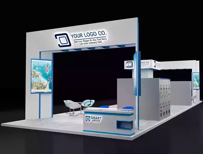 Booth Exhibition Stand a621b 3D model