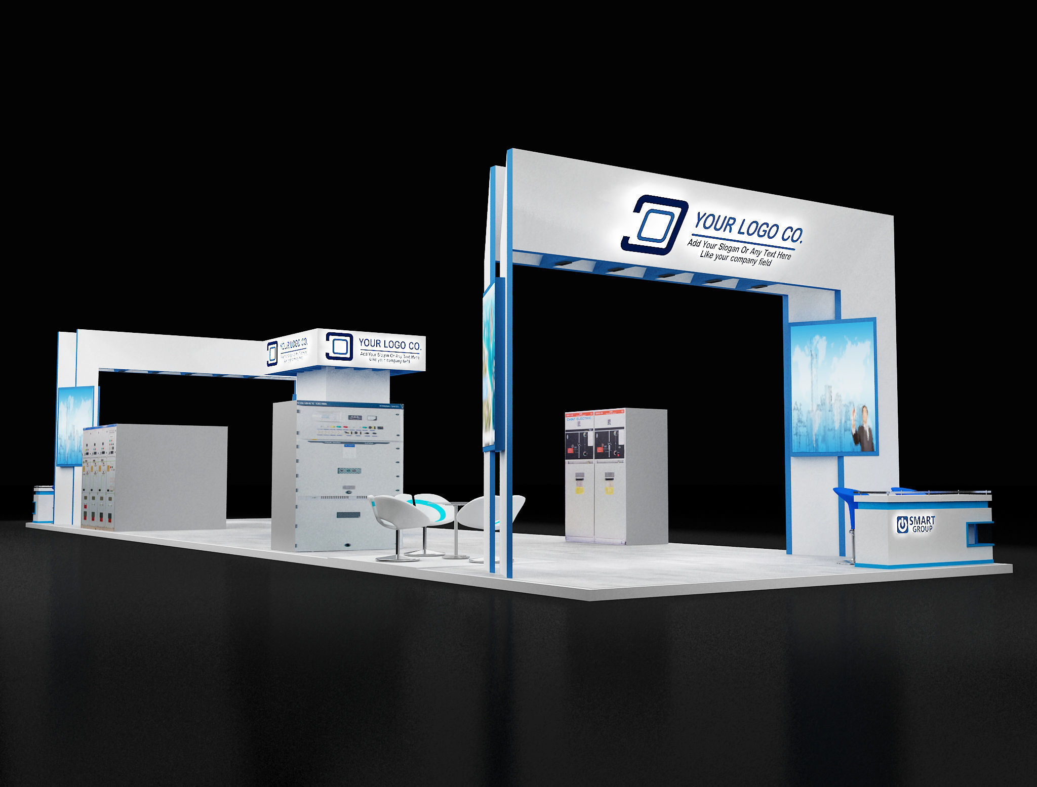 Booth Exhibition Stand a621b 3D model_4