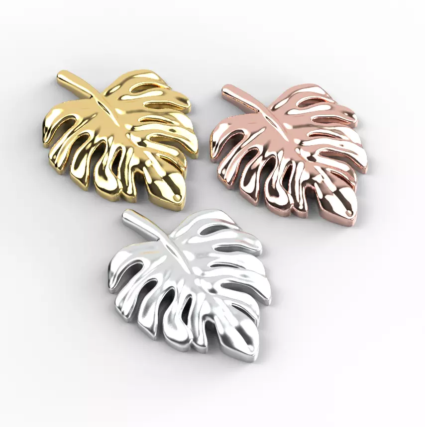220601 D Leaf for piercing Detail 3D print model