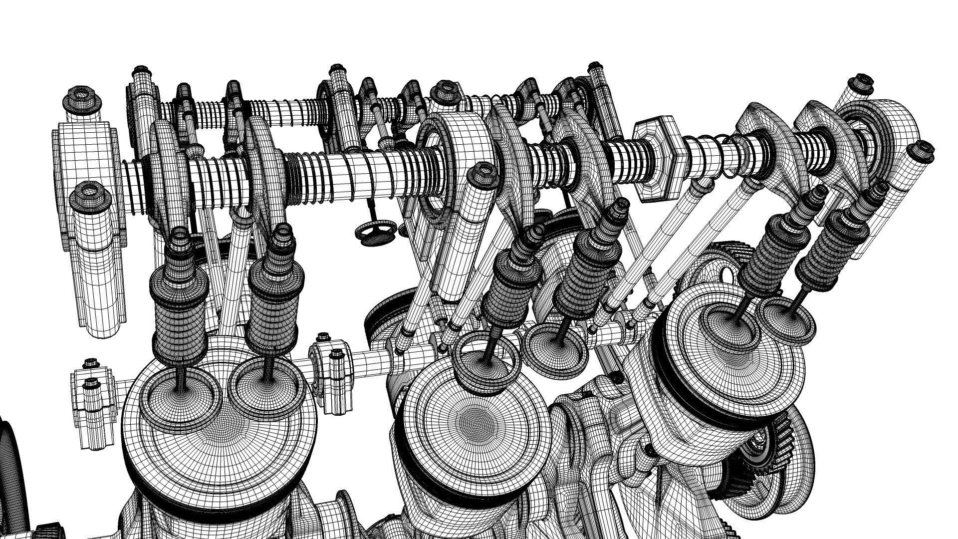 X12 Engine Working Animated 3D model_39