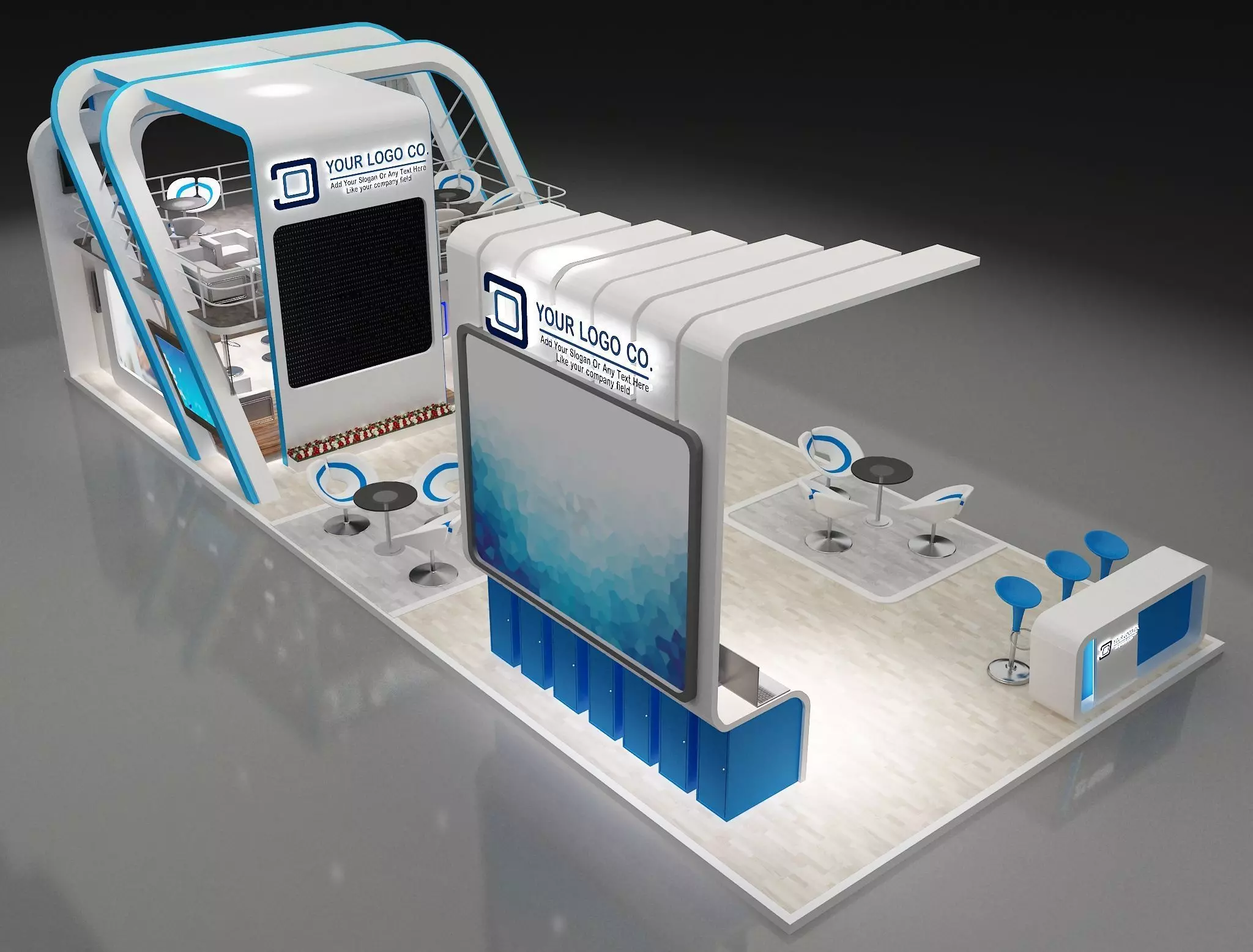 Booth Exhibition Stand a622 3D model_0