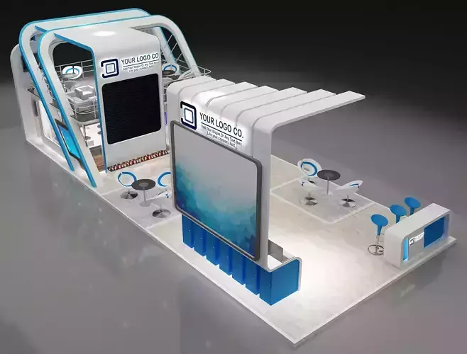 Booth Exhibition Stand a622 3D model