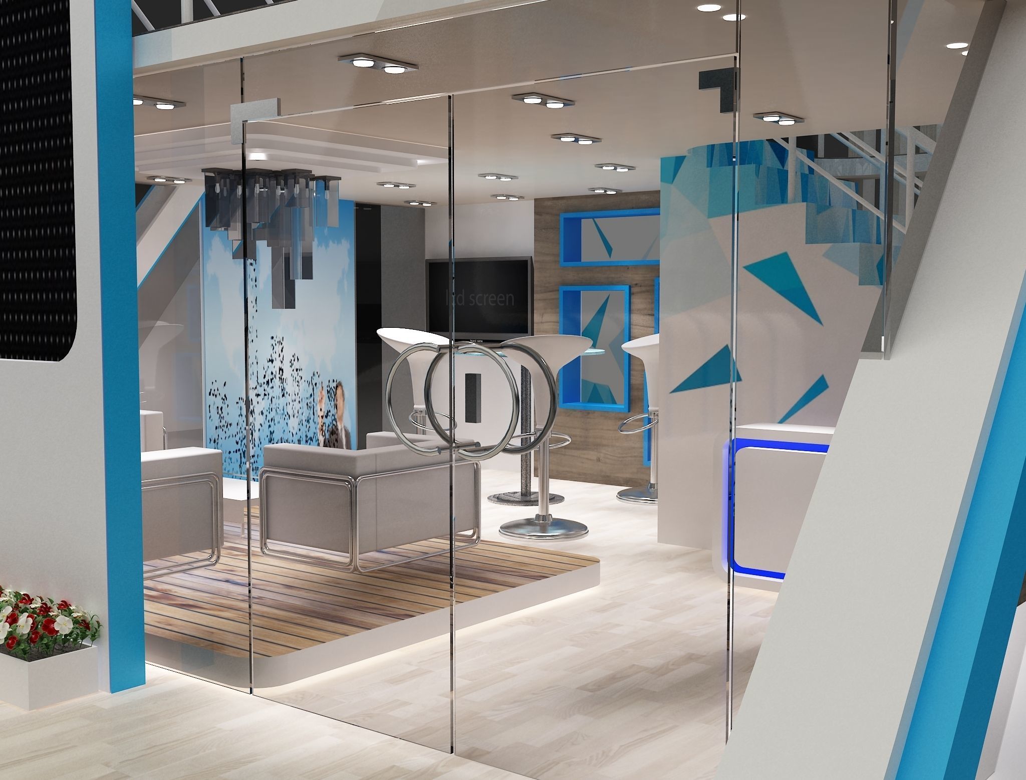 Booth Exhibition Stand a622 3D model_26