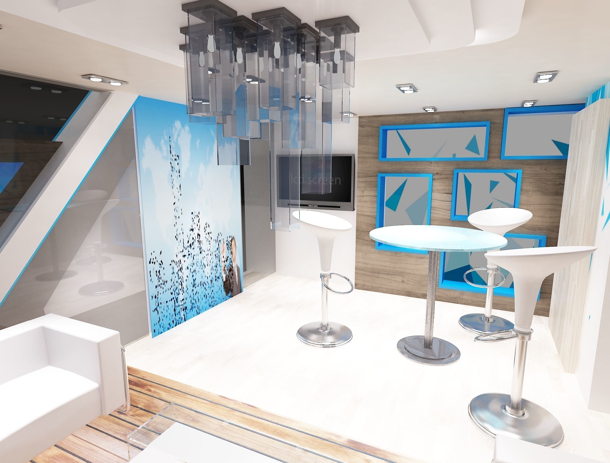 Booth Exhibition Stand a622 3D model_14