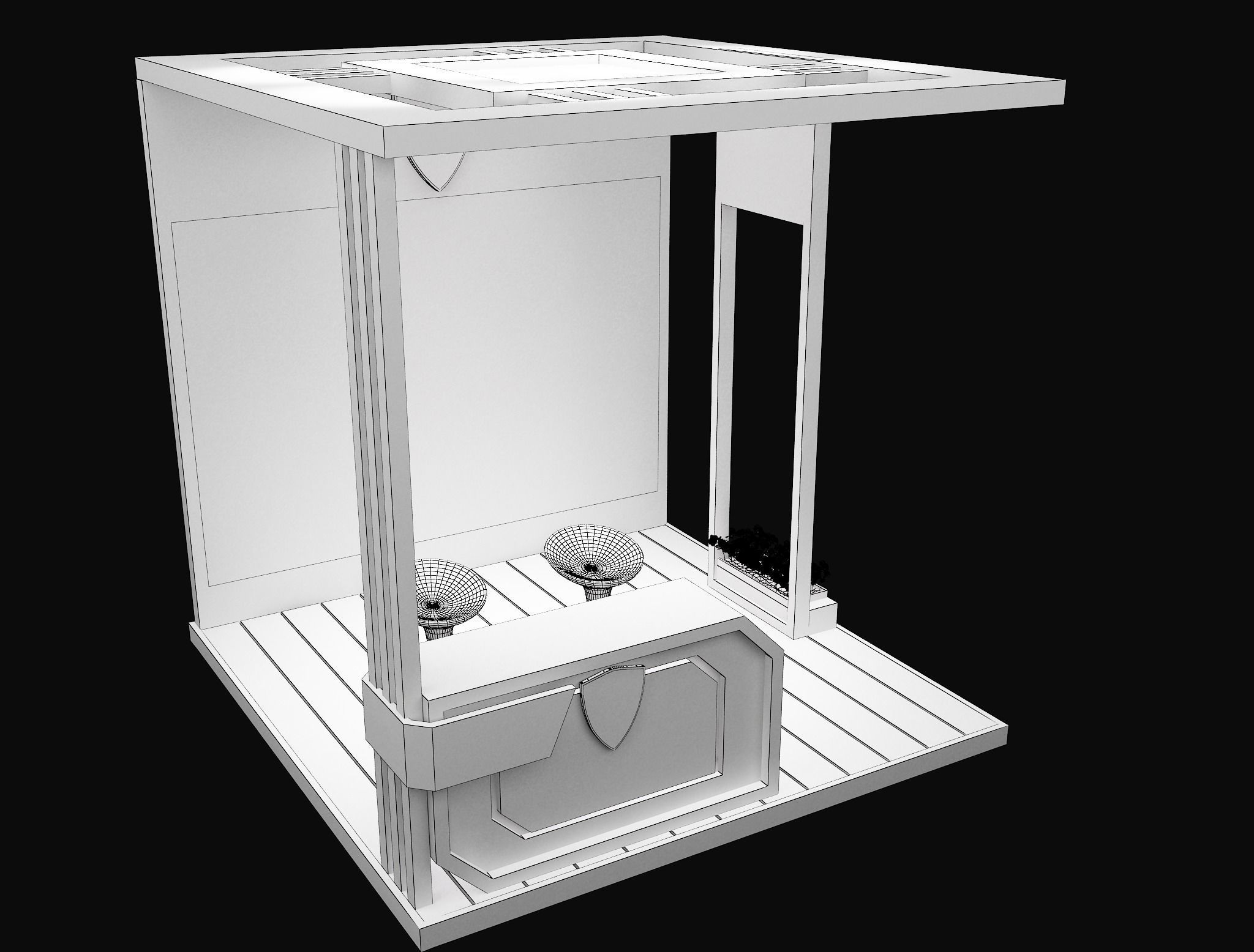  Booth Exhibition Stand a623a 3D model_5