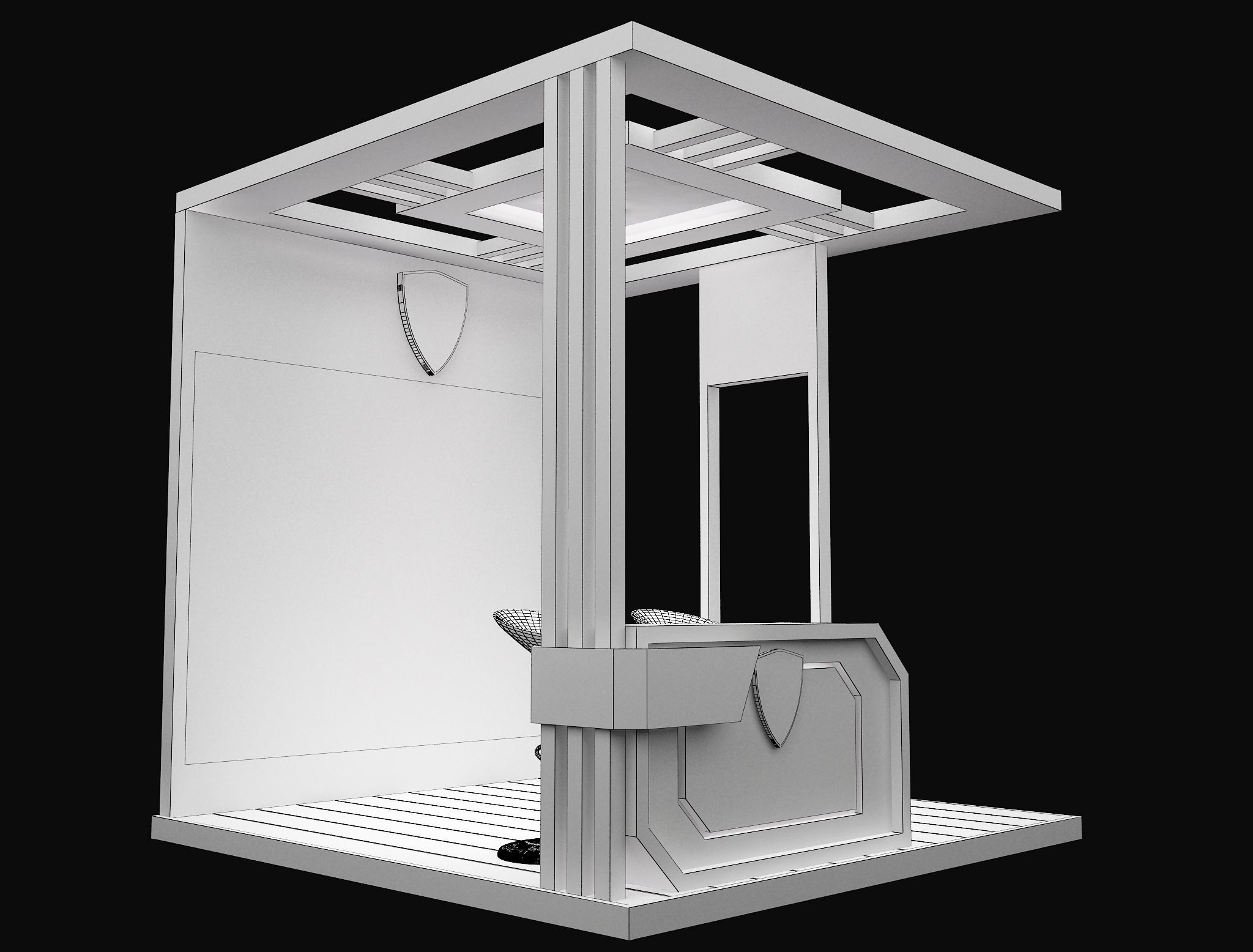  Booth Exhibition Stand a623a 3D model_9