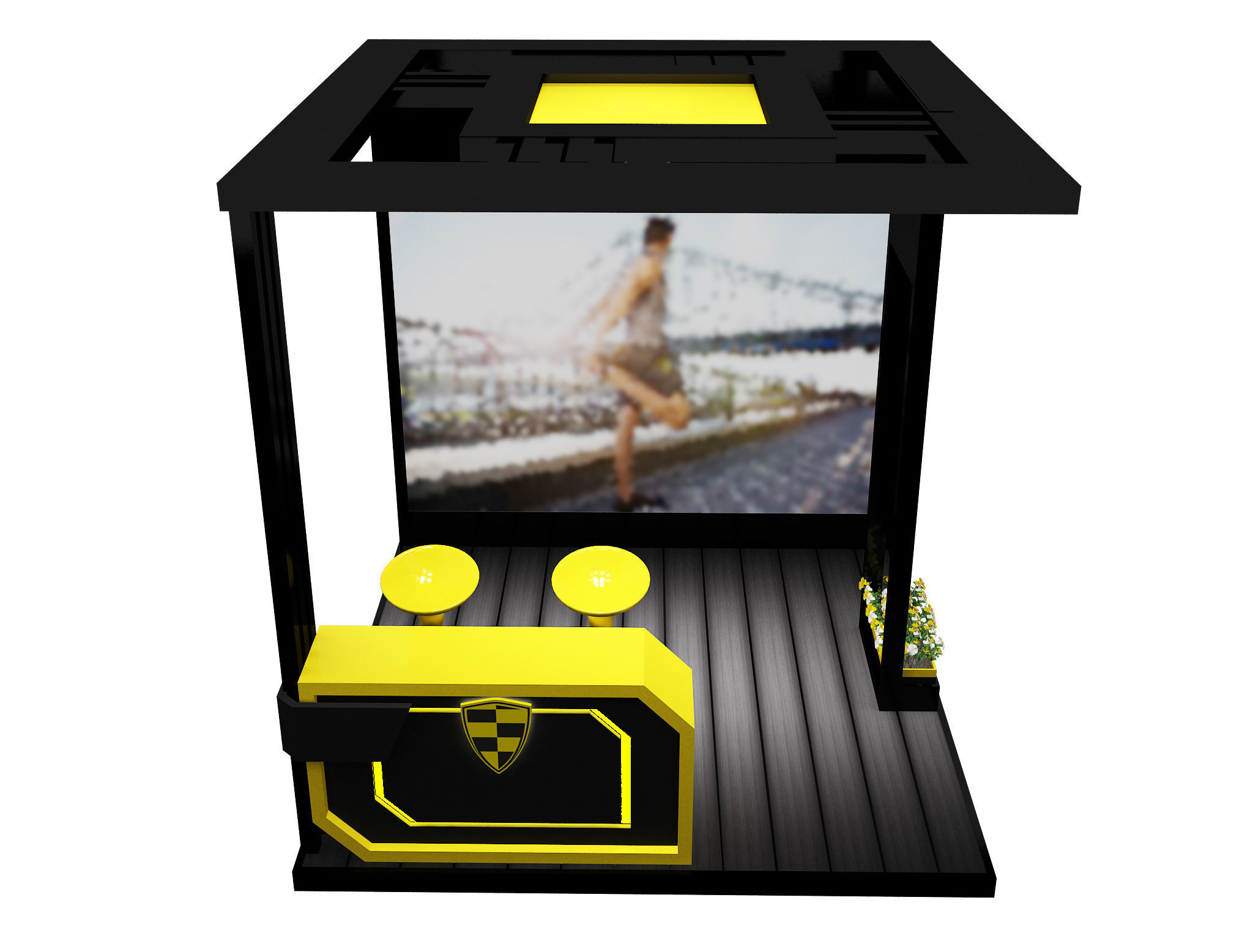  Booth Exhibition Stand a623a 3D model_2