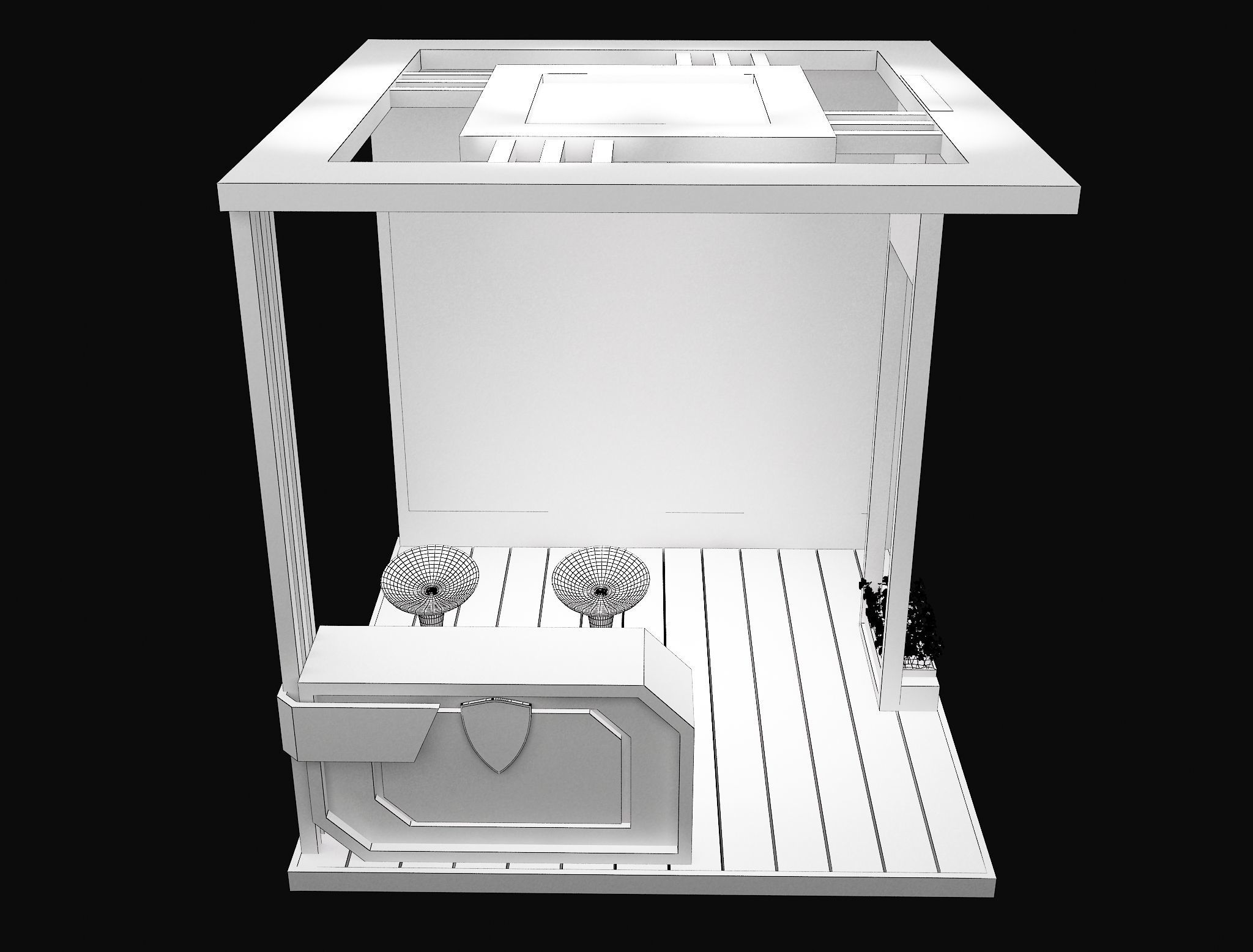  Booth Exhibition Stand a623a 3D model_3