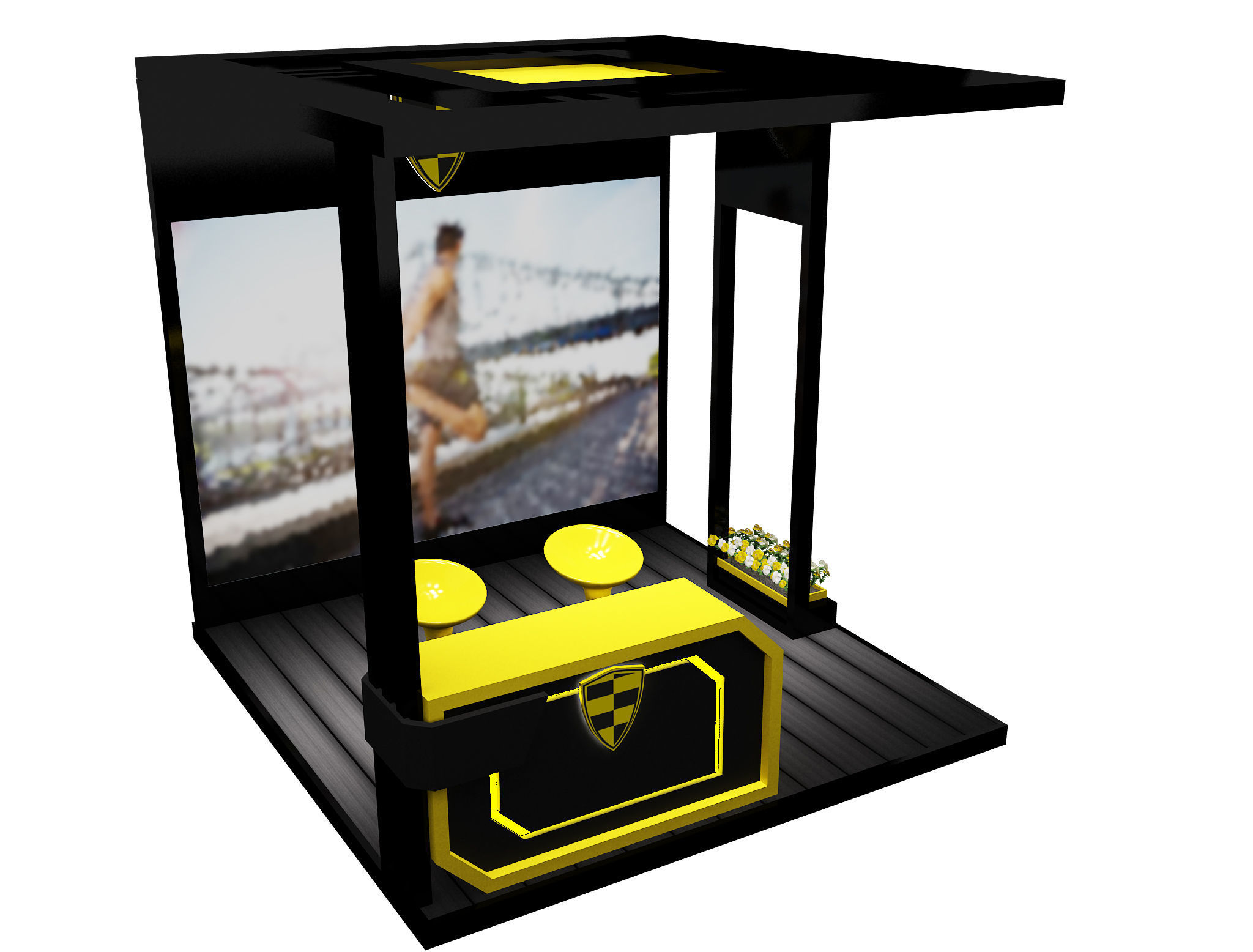  Booth Exhibition Stand a623a 3D model_4