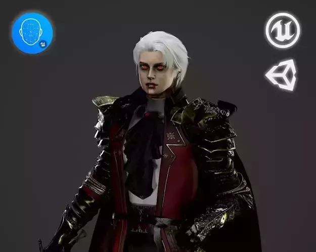 Vampire Knight Dracula Low-poly 3D model