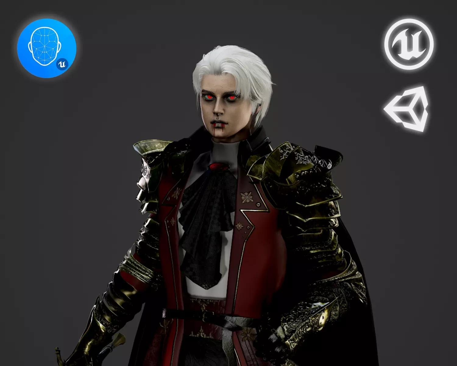 Vampire Knight Dracula Low-poly 3D model_0