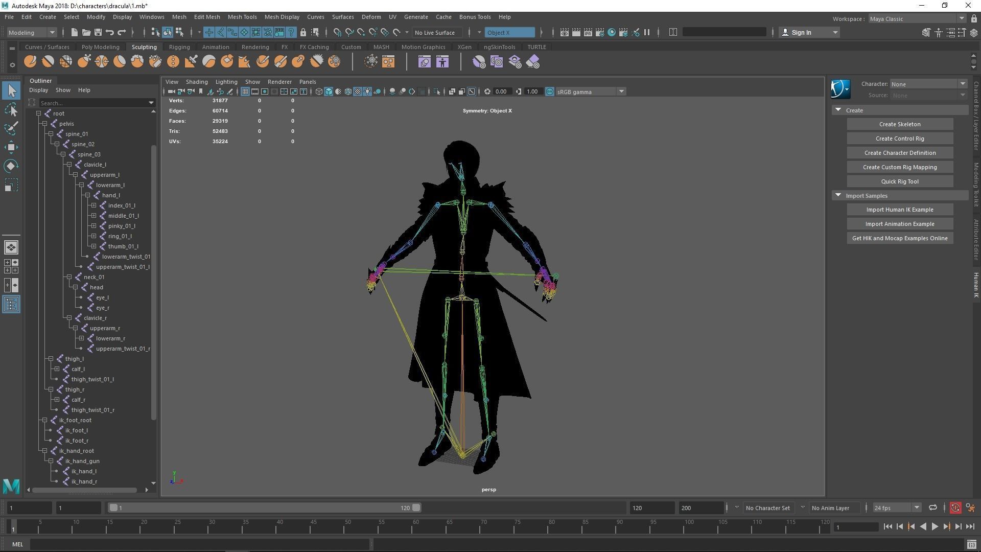 Vampire Knight Dracula Low-poly 3D model_8