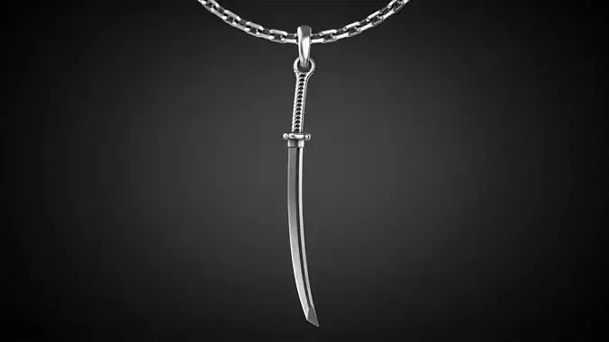 Gold Katana Necklace P19