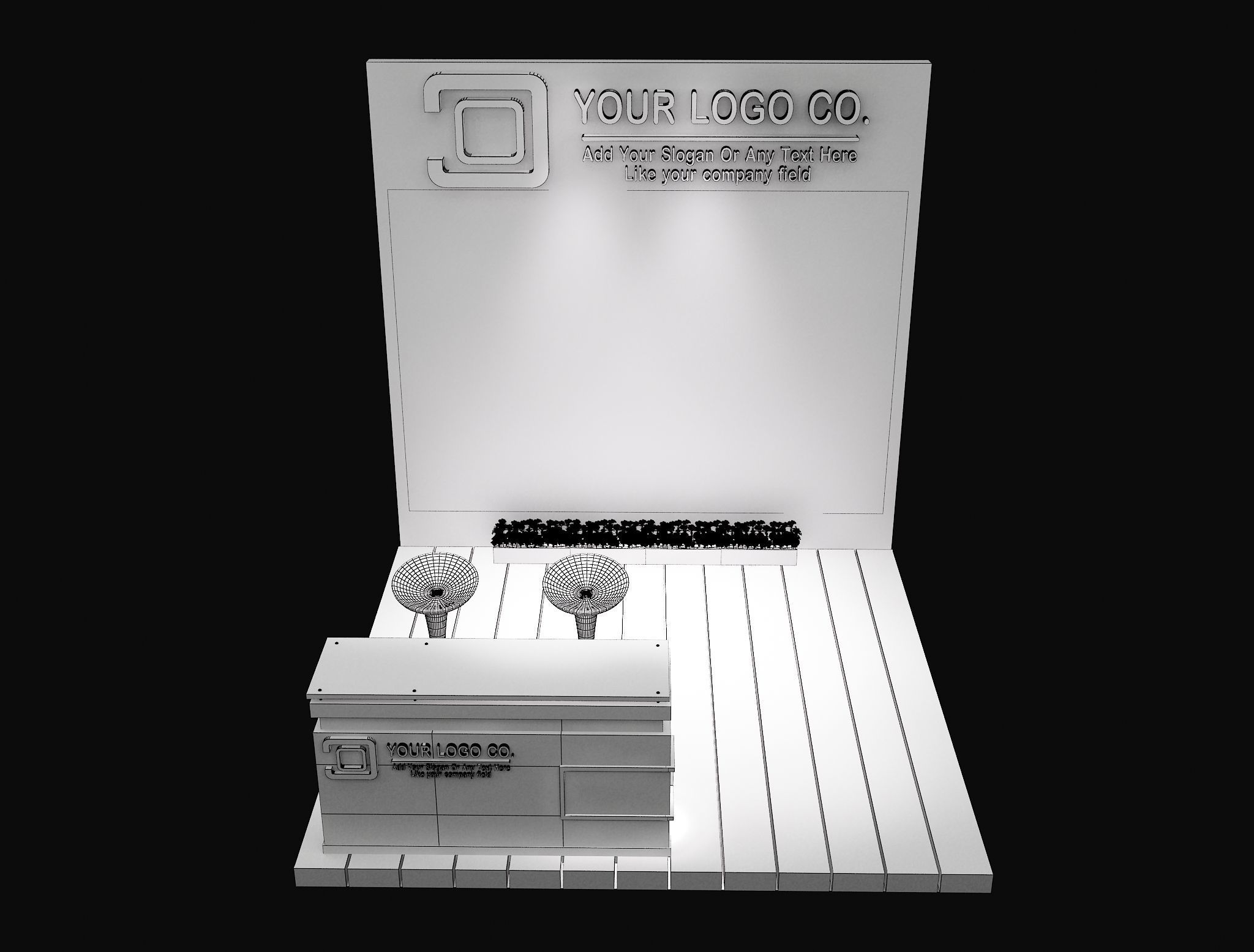 Booth Exhibition Stand a623c 3D model_5