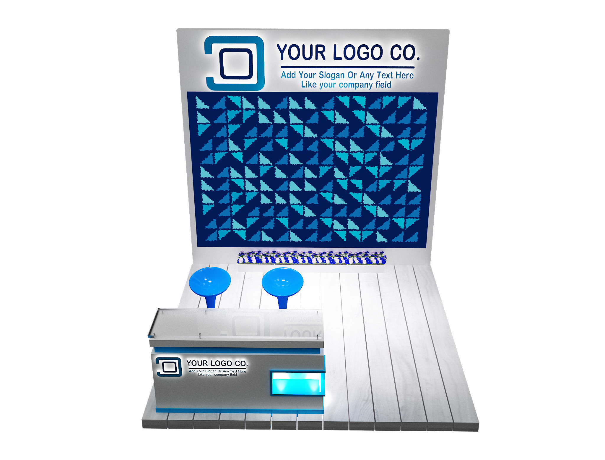 Booth Exhibition Stand a623c 3D model_4