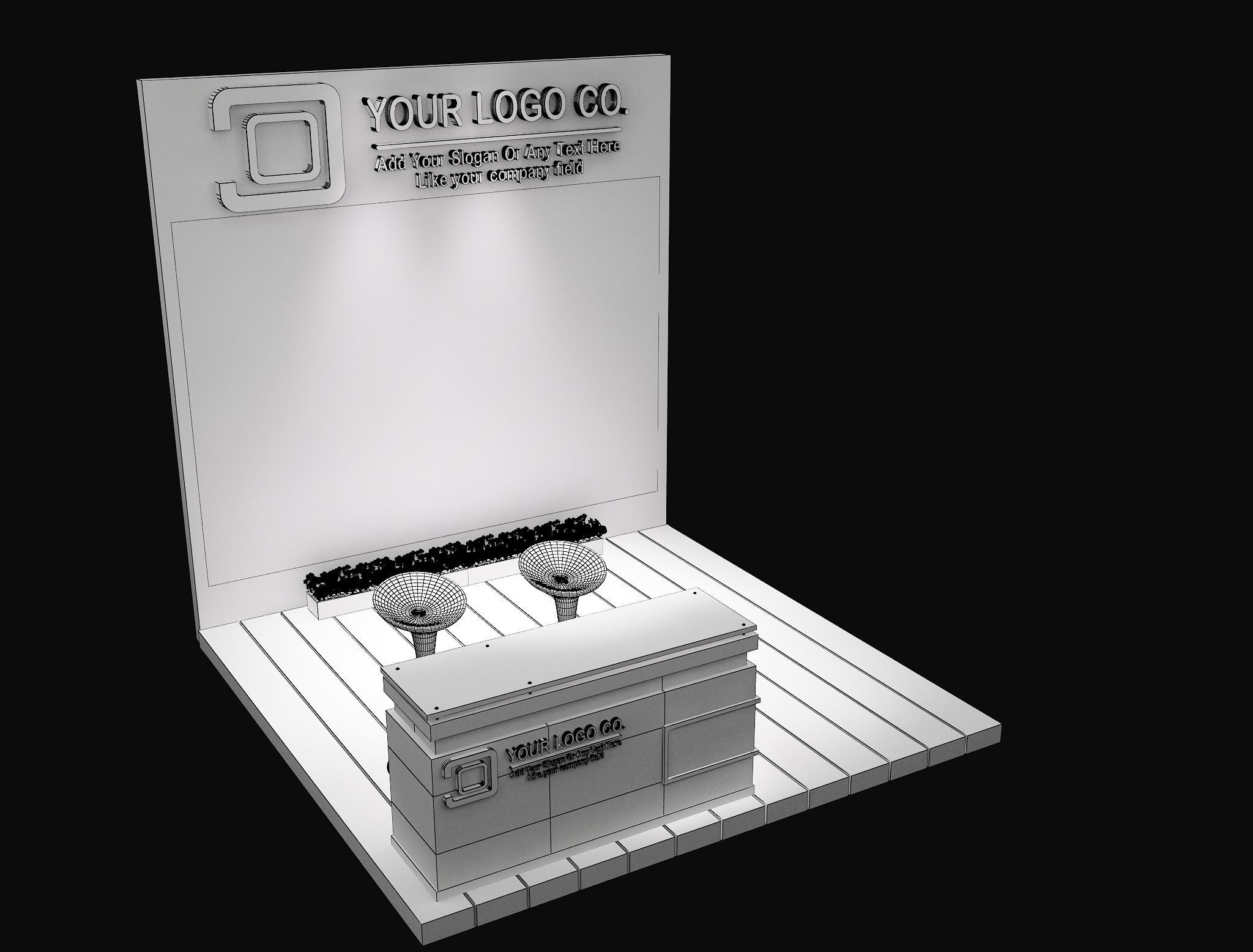 Booth Exhibition Stand a623c 3D model_1