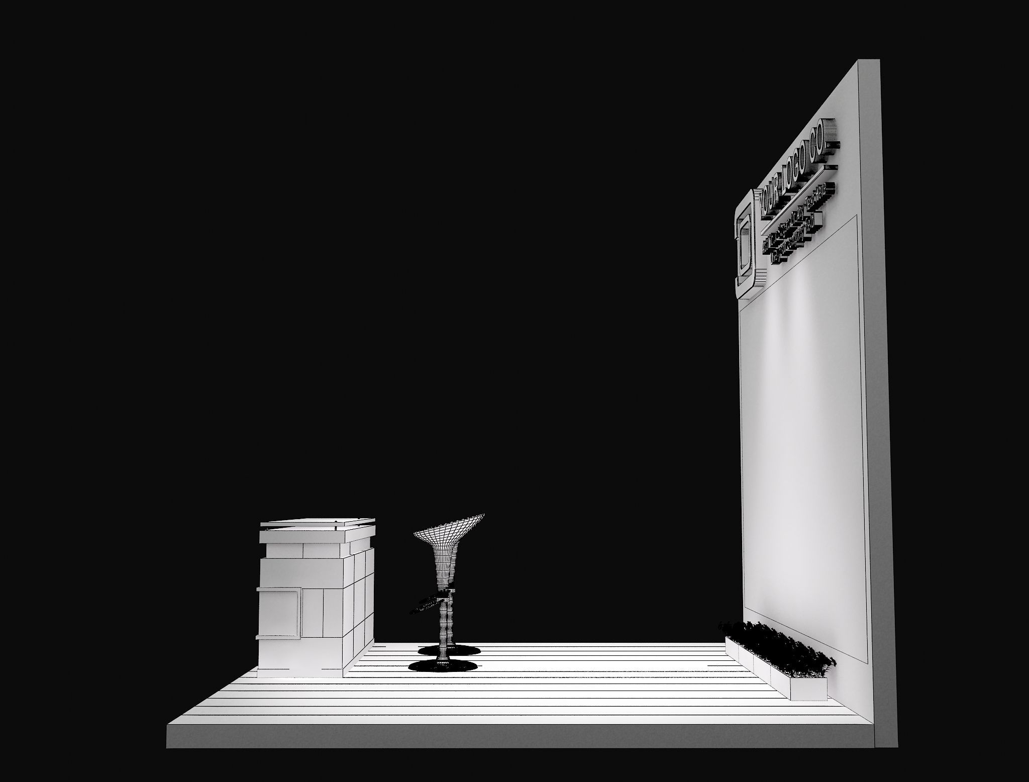 Booth Exhibition Stand a623c 3D model_7