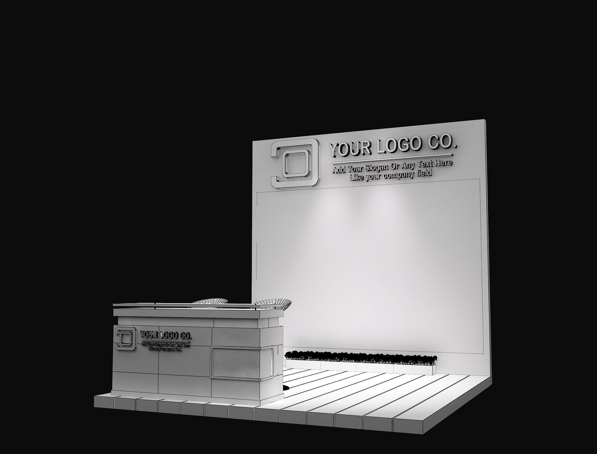 Booth Exhibition Stand a623c 3D model_3