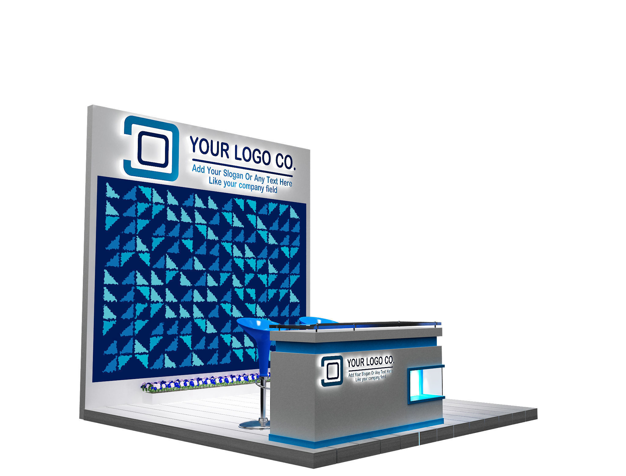 Booth Exhibition Stand a623c 3D model_8