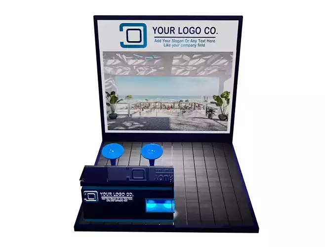  Booth Exhibition Stand a623d  3D model