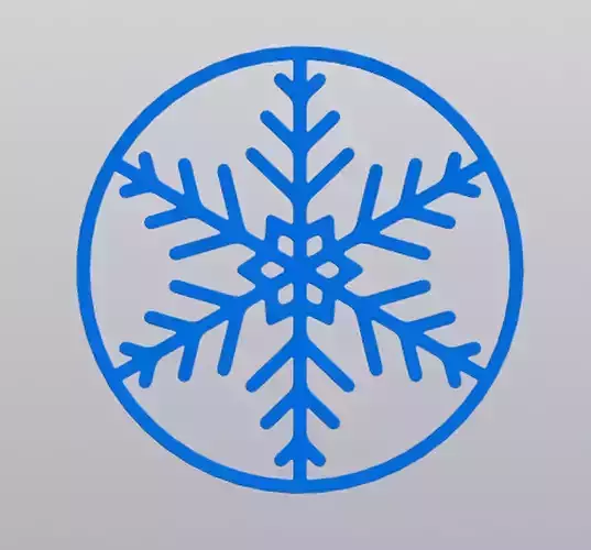 Set 2 Cup coaster Snowflake 3D print model