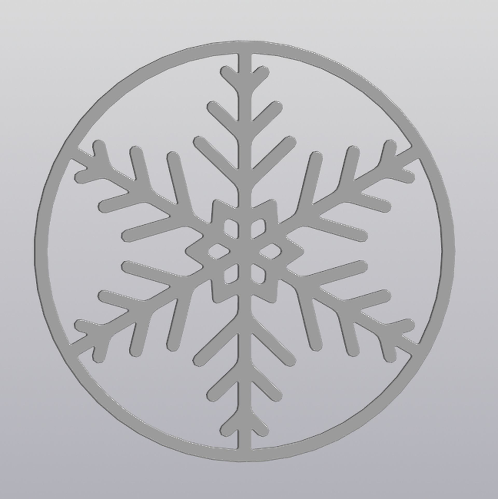 Set 2 Cup coaster Snowflake 3D print model_2