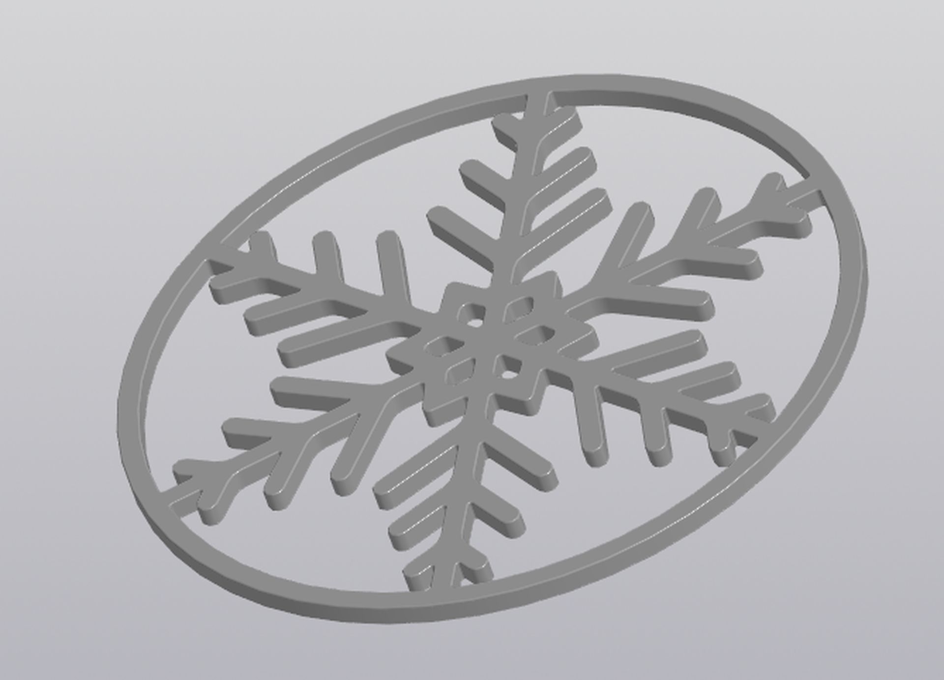 Set 2 Cup coaster Snowflake 3D print model_4