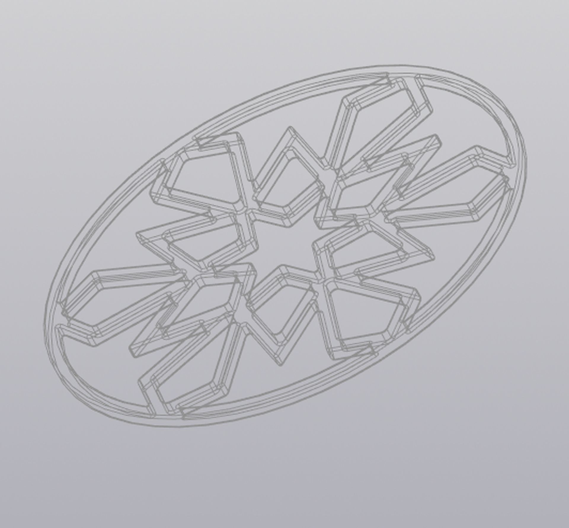 Set 2 Cup coaster Snowflake 3D print model_9