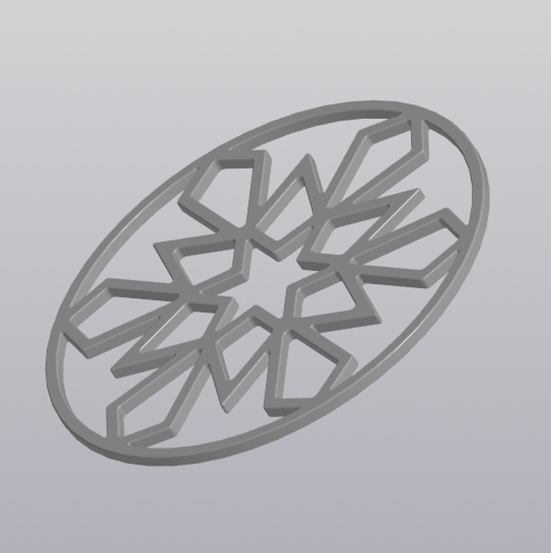 Set 2 Cup coaster Snowflake 3D print model_5