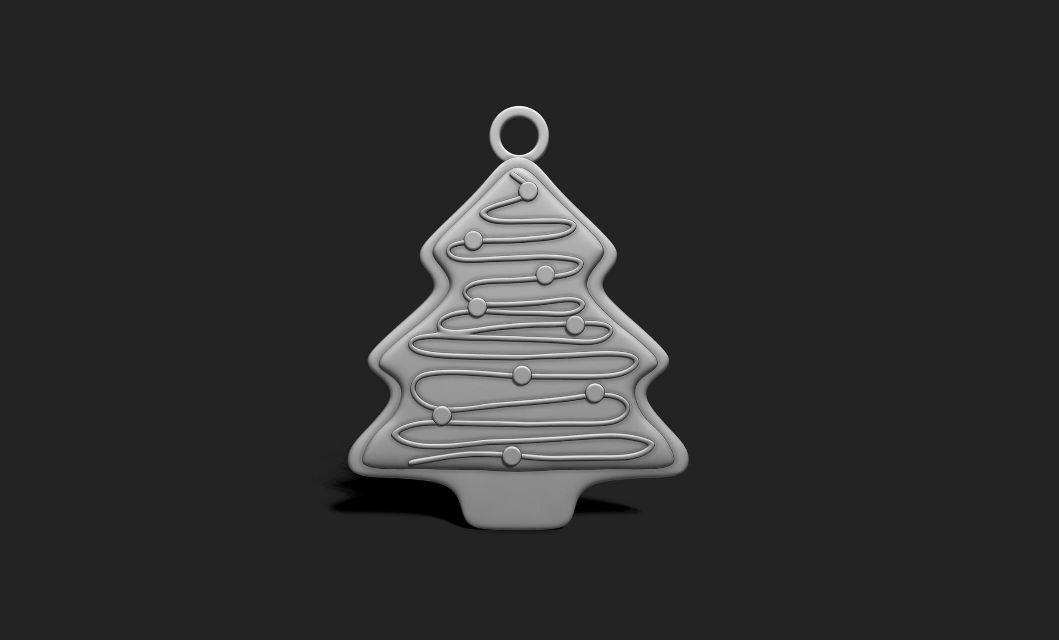 Christmas Cookie Ornament - Pendant -  Christmas Tree 8 3D print model_3