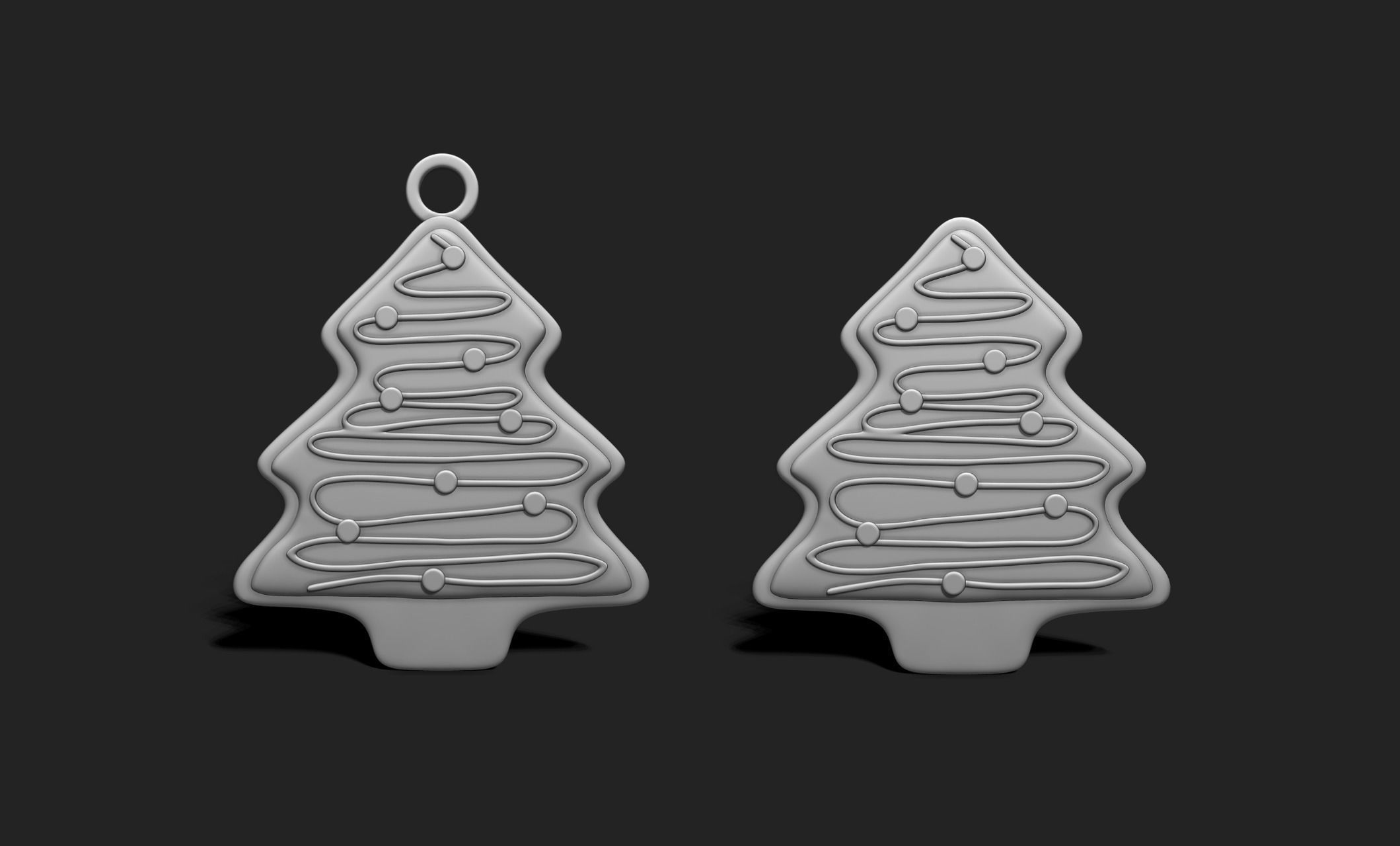 Christmas Cookie Ornament - Pendant -  Christmas Tree 8 3D print model_2