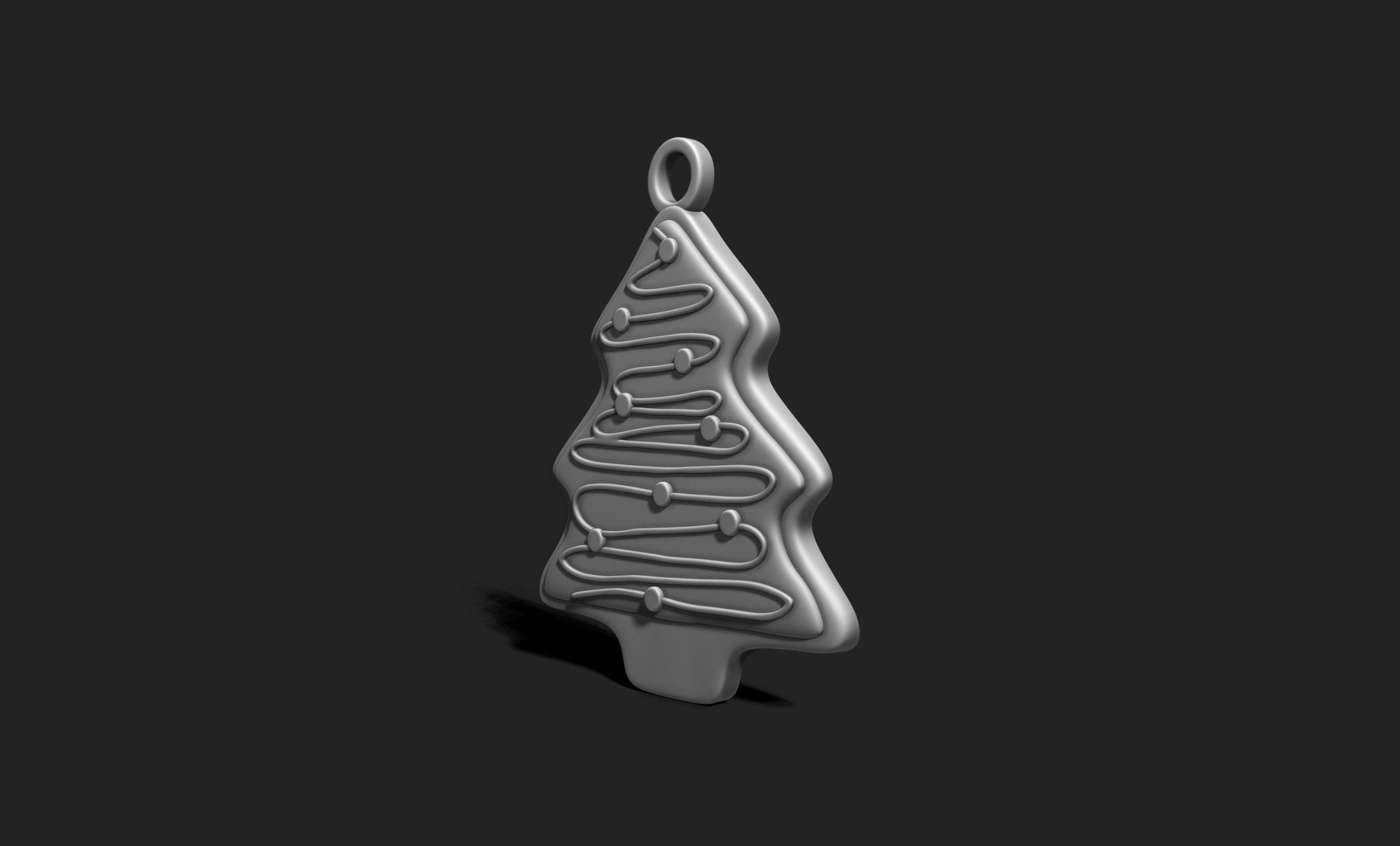 Christmas Cookie Ornament - Pendant -  Christmas Tree 8 3D print model_7