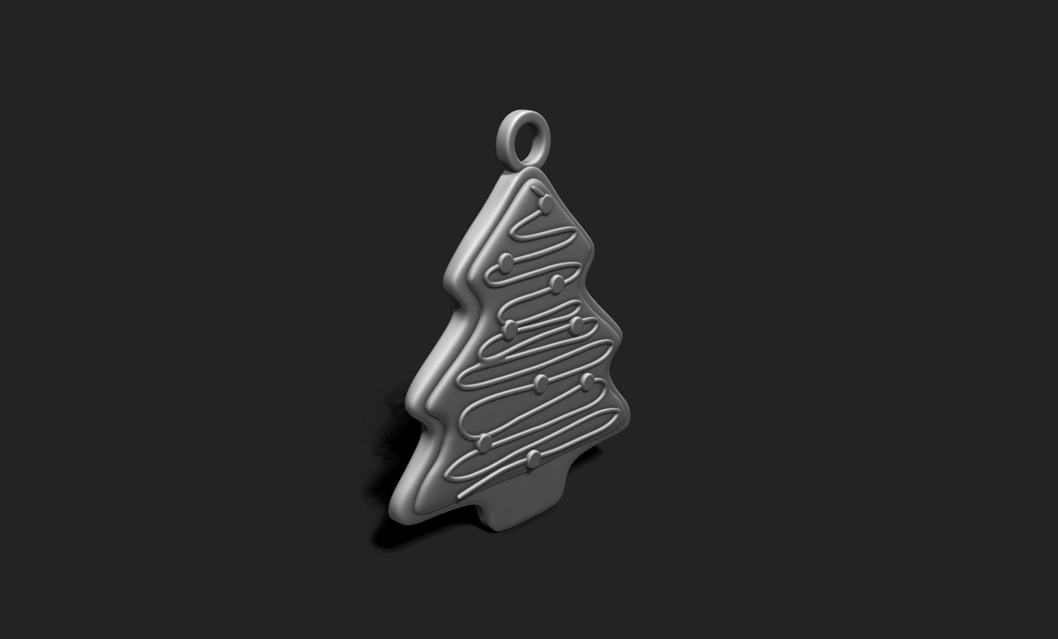 Christmas Cookie Ornament - Pendant -  Christmas Tree 8 3D print model_5