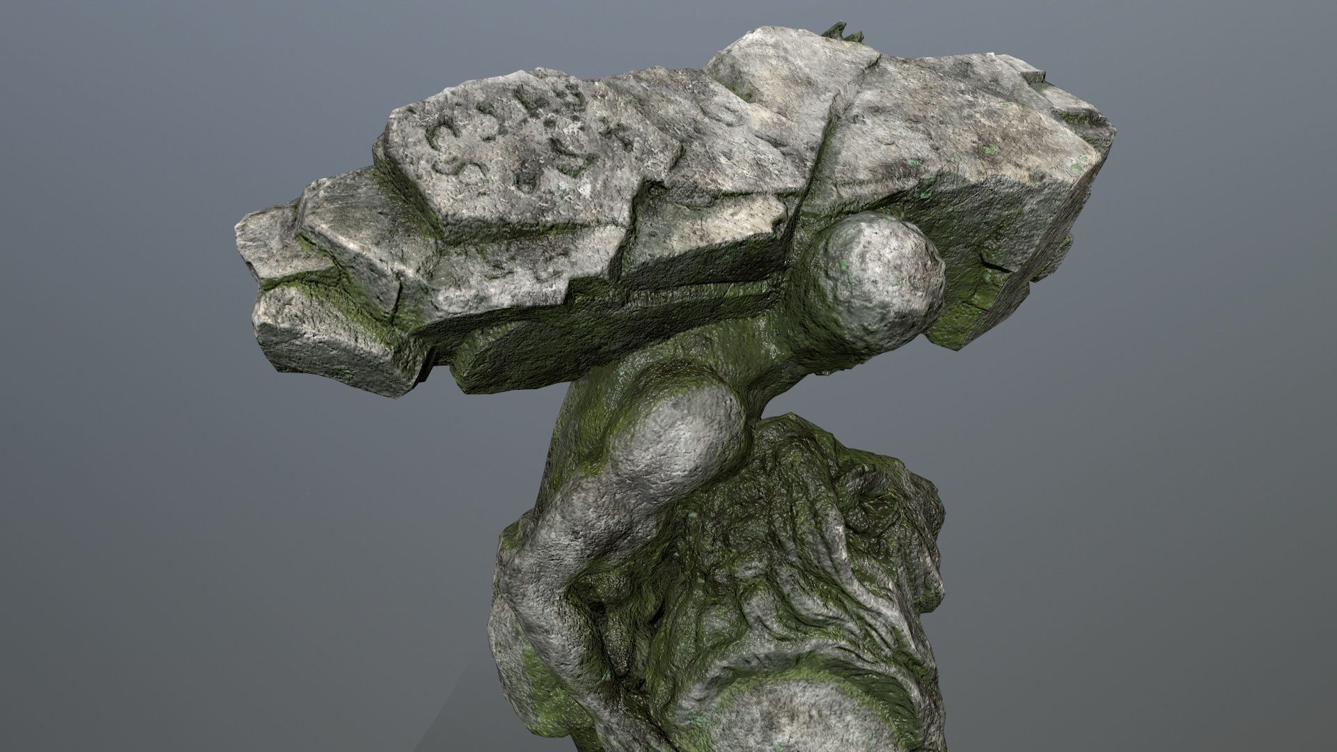  Hercules  and  Lion Low-poly 3D model_8