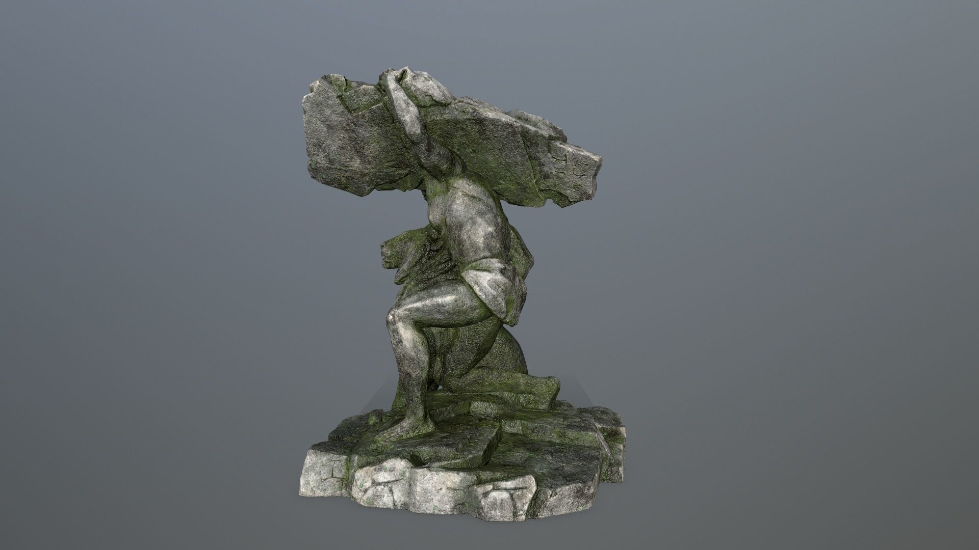  Hercules  and  Lion Low-poly 3D model_4