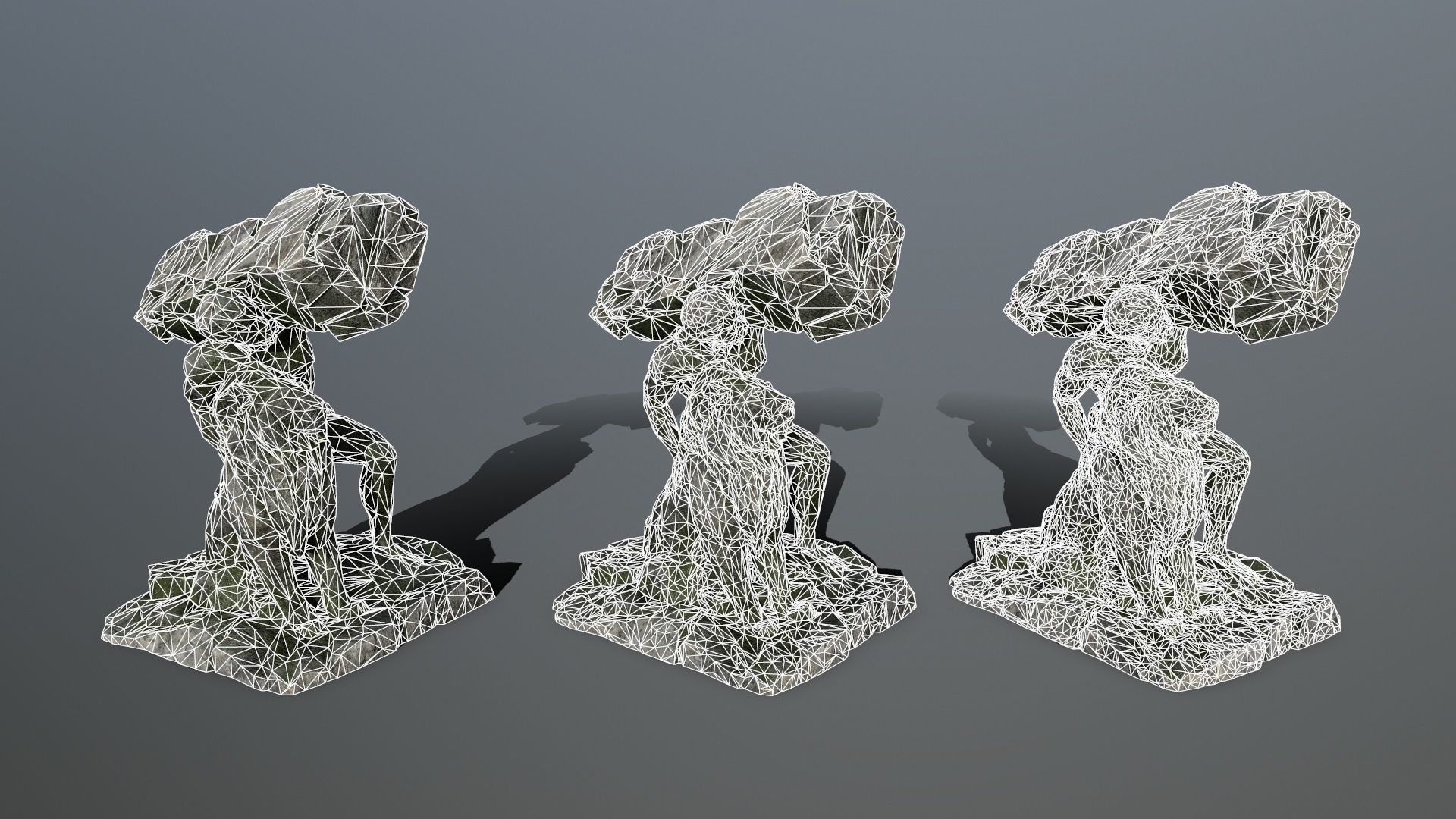  Hercules  and  Lion Low-poly 3D model_11