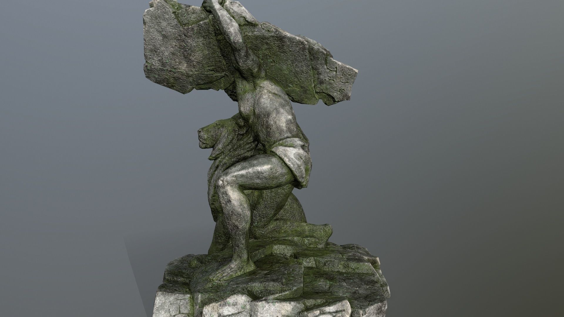  Hercules  and  Lion Low-poly 3D model_9