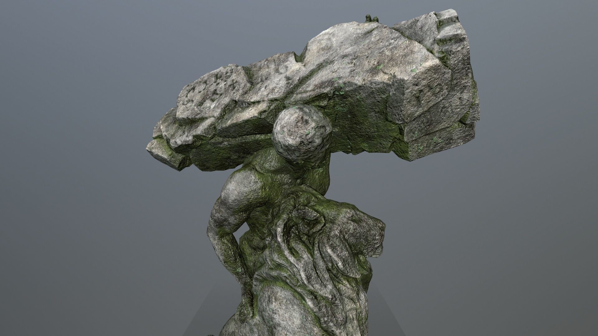  Hercules  and  Lion Low-poly 3D model_7