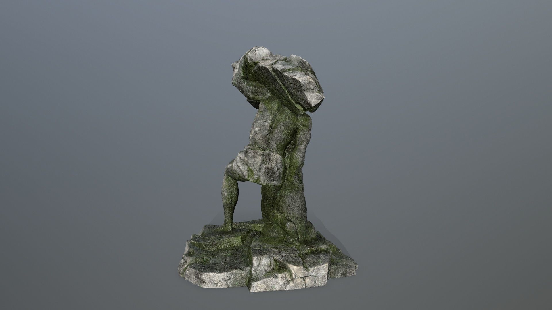  Hercules  and  Lion Low-poly 3D model_3