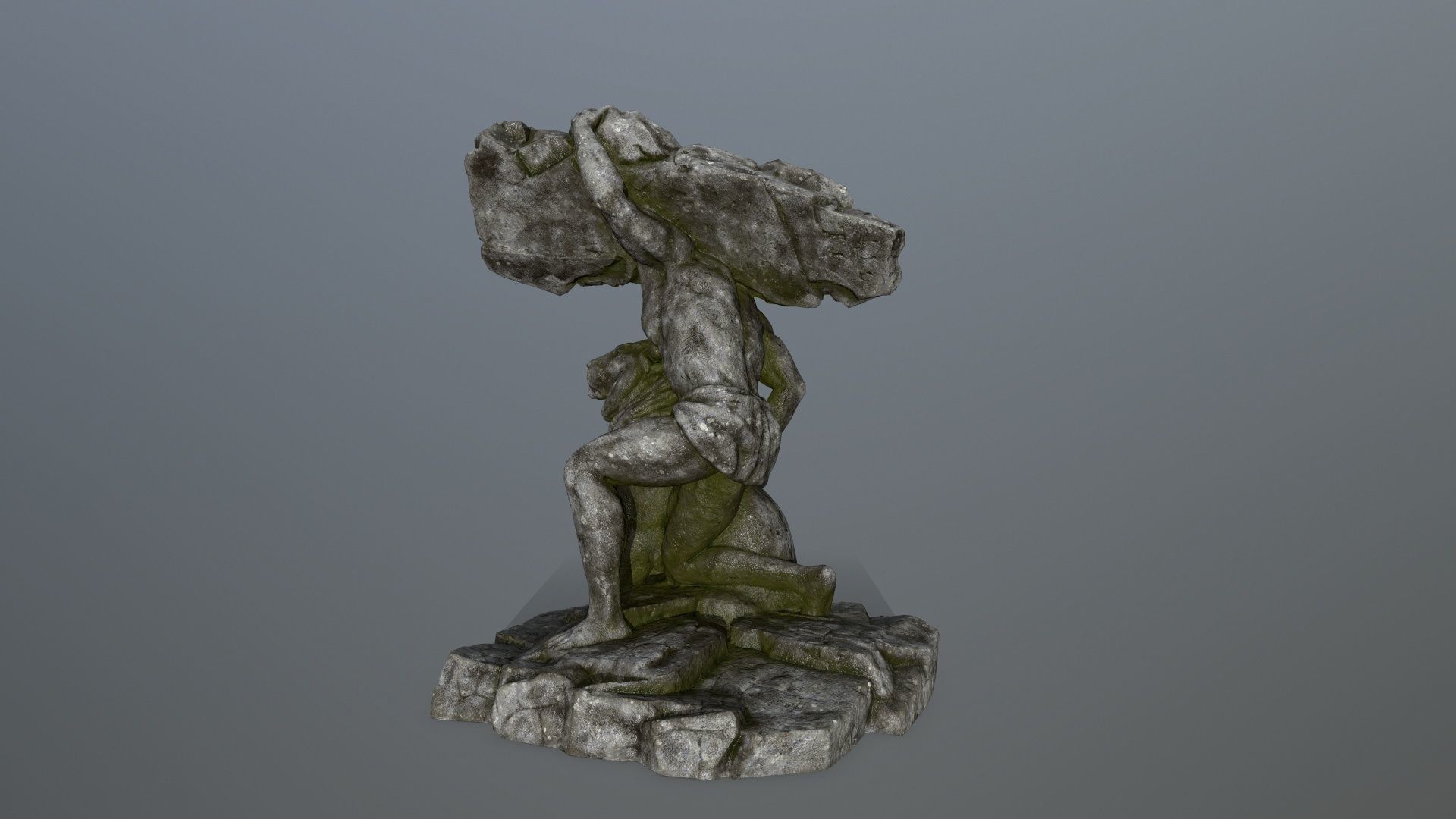  Hercules  and  Lion Low-poly 3D model_4