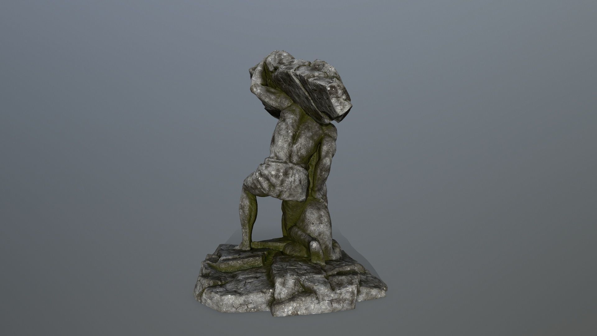  Hercules  and  Lion Low-poly 3D model_3