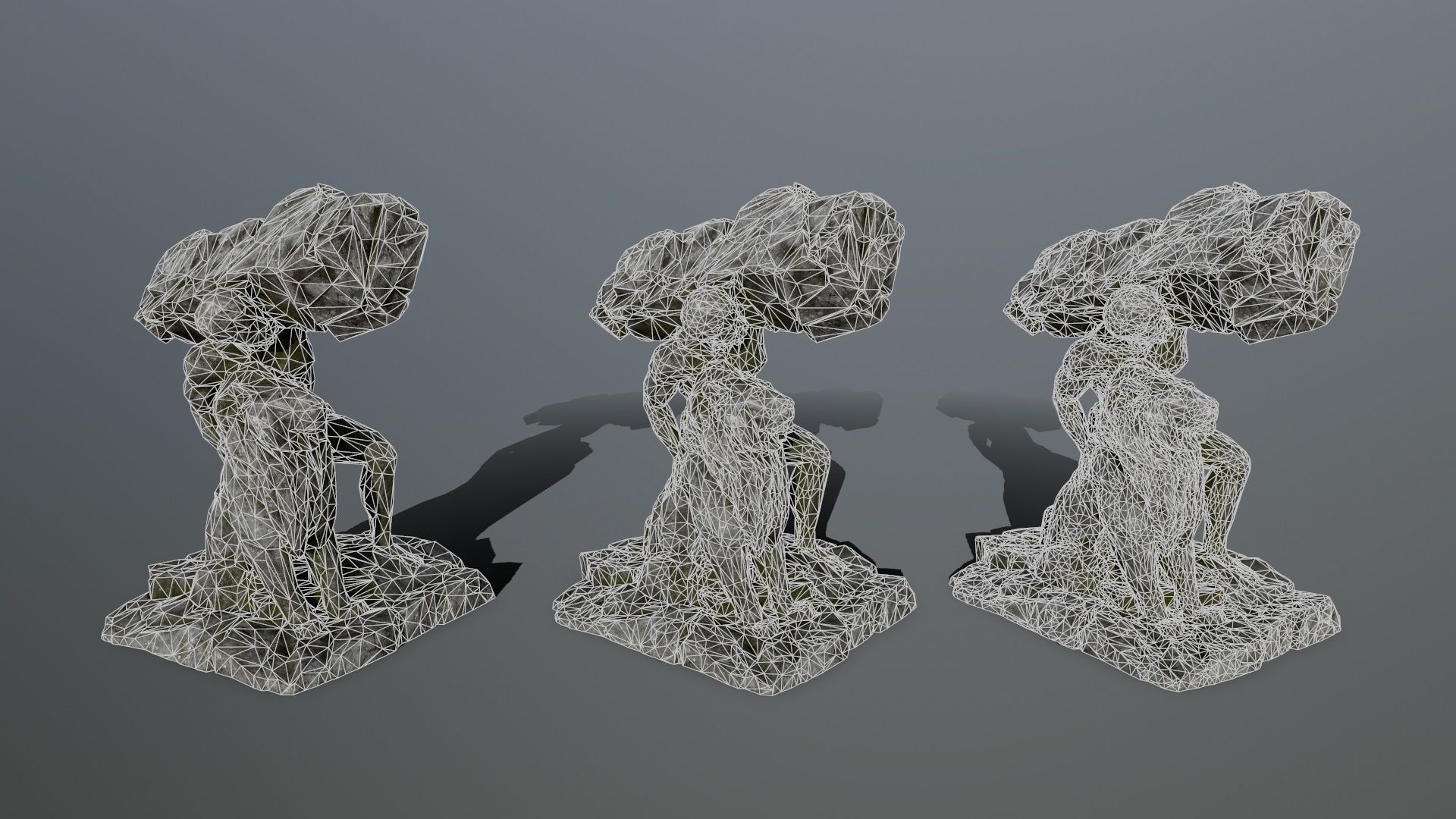  Hercules  and  Lion Low-poly 3D model_11