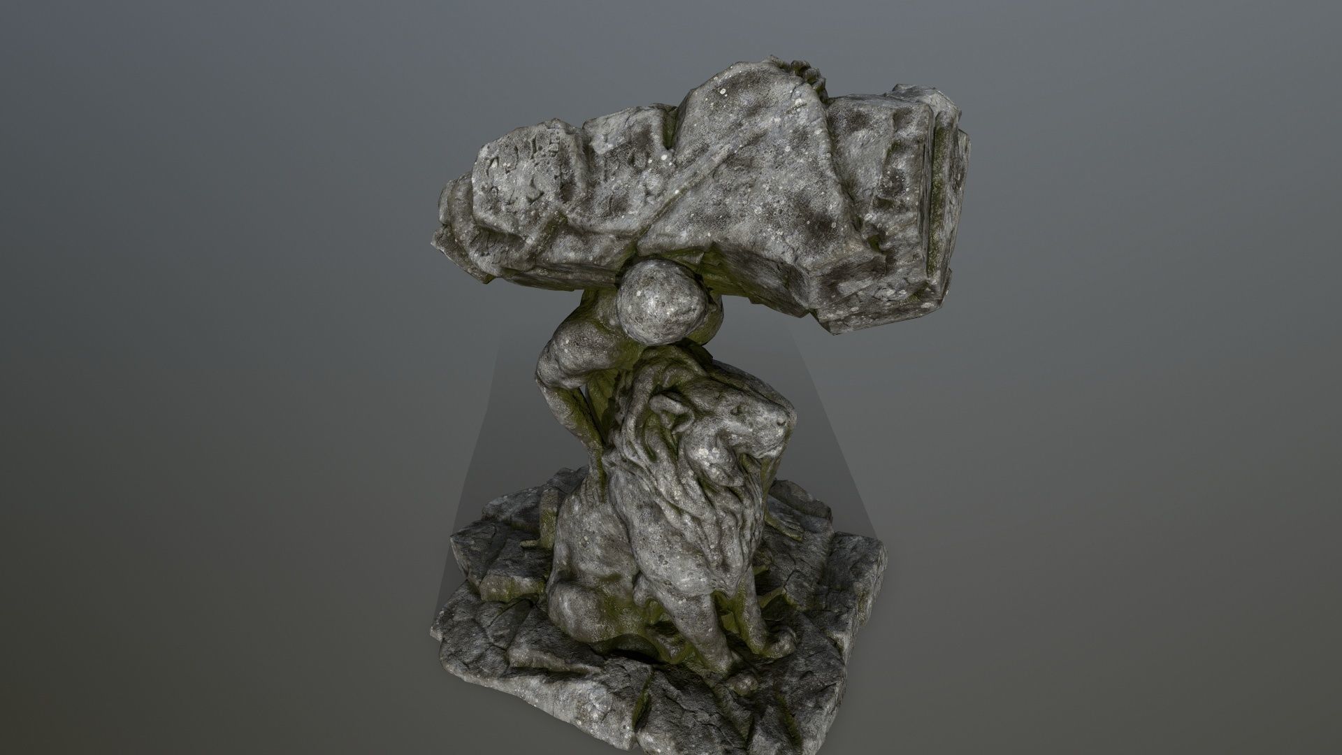  Hercules  and  Lion Low-poly 3D model_9